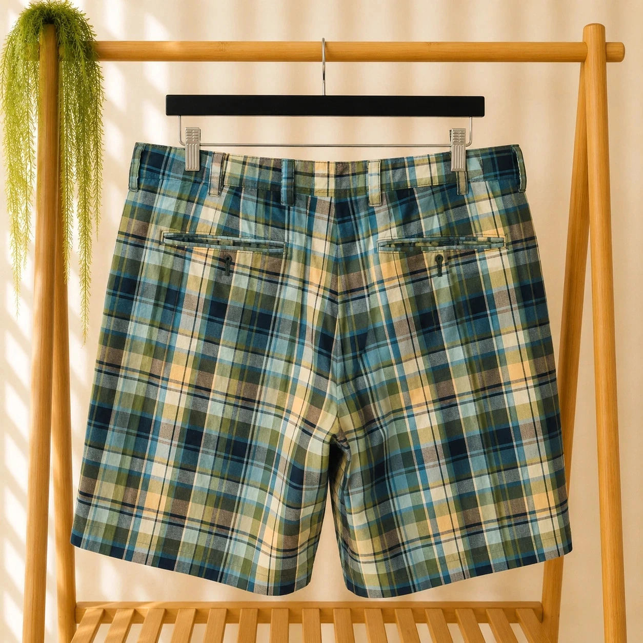 Pantalón de hombre L.L.Bean a cuadros azul/verde - Talla 32W – photo 2